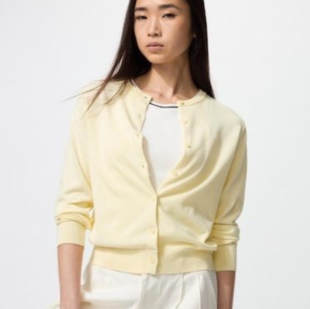Uniqlo UV Protection Cardigan in Yellow